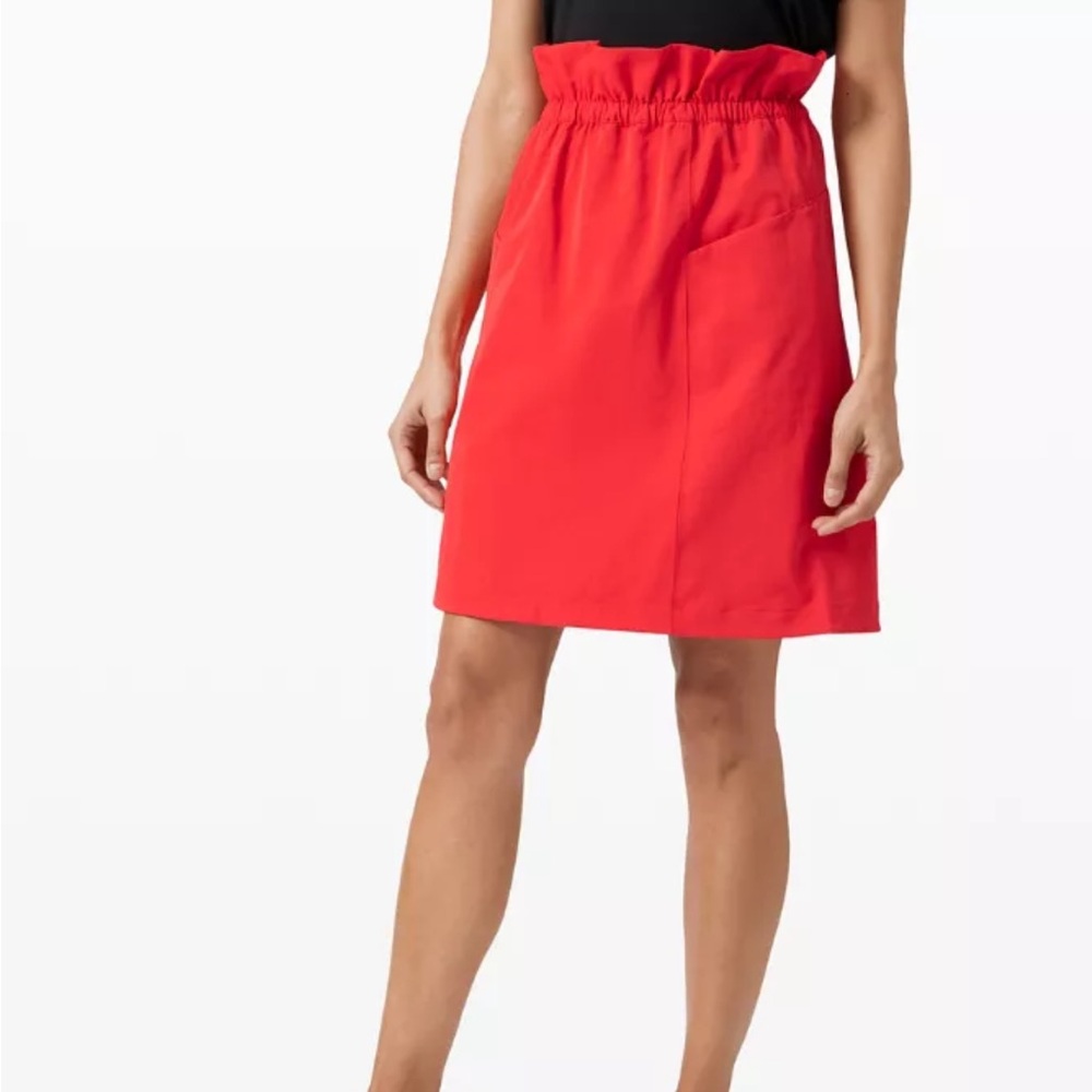 lululemon athletica Red Paperbag Waist Skirt